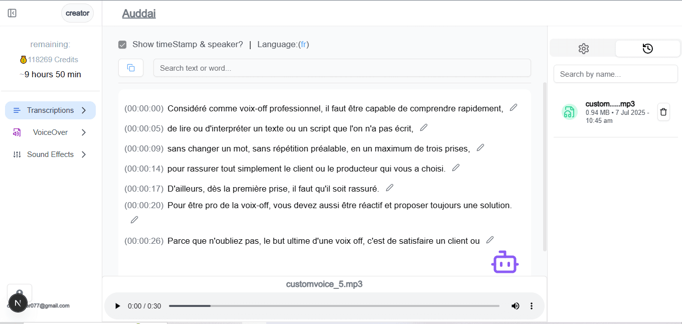 User-friendly transcription interface
